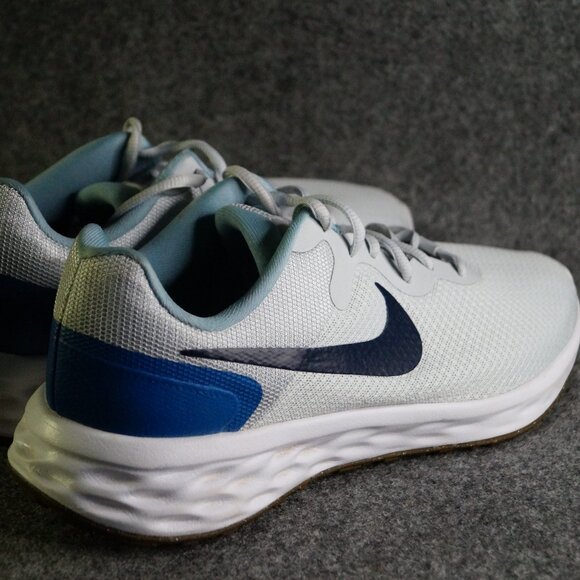 Nike Revolution 6 Extra Wide Pure Platinum Thunder Blue Men’s Size 9 Pre-Owned - Picture 6 of 16
